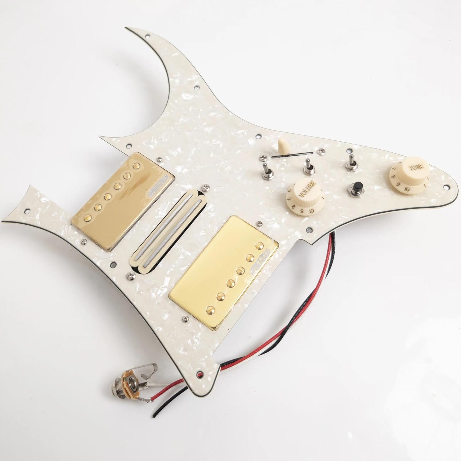Guitar Prewired Loaded Pickguard for Ibanez Electric Guitar with Coil Splitting HSH Alnico 5 Humbucking Pickups Set RG Guitar Replacement Parts