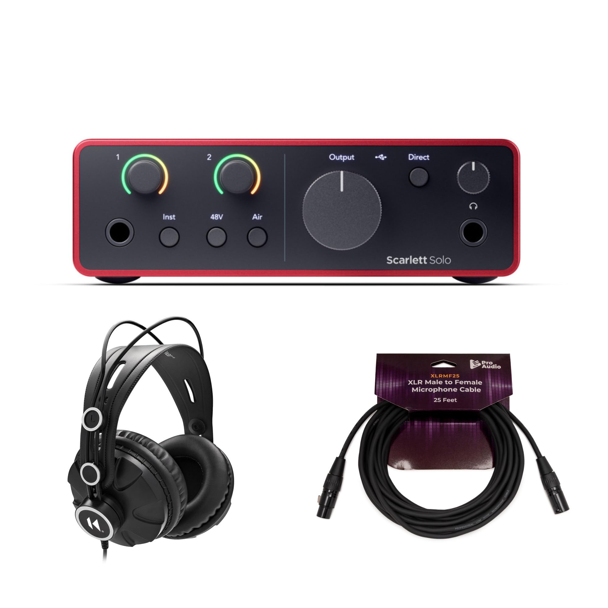 Focusrite Scarlett Solo 4th Gen USB Audio Interface, Air Mode