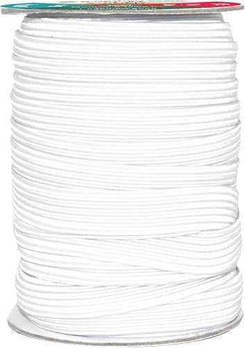 Vista 291 de Mandala Crafts - Rollo de cordón elástico plano para costura y manualidades Beige