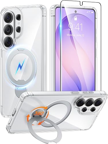 FNTCASE for Samsung Galaxy S26 Ultra Case with 360 Spin Magnetic Stand
