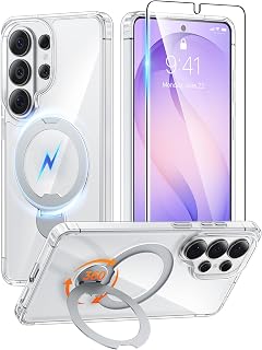 FNTCASE for Samsung Galaxy S26 Ultra Case with 360 Spin Magnetic Stand