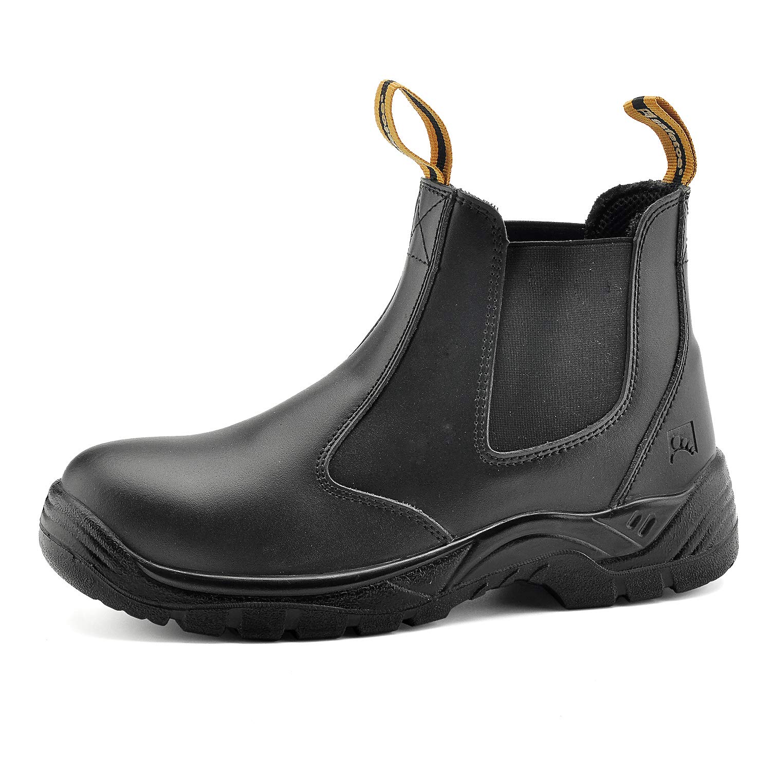 SAFETOE Sicherheitsstiefel Arbeitsschuhe mit Stahlkappe M8025 (S3 klassischer Artikel) von Anti-Punktion und wasserdichte, Schwarz, 45 EU