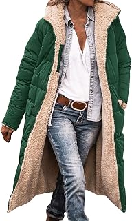Winter Coats For Women Sherpa Fleece Lined Long Jackets Shearling Reversible Overcoats Puffer Zip Outerwears
