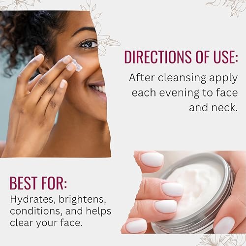 Miniatura 3 de Crema de noche con vitamina C para cara y cuello con aceite de onagra, miel de manuka y aceite de almendras dulces  Fórmula a base de plantas