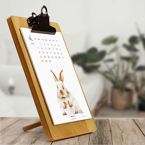 Miniatura 2 de Calendario de escritorio 2024  Fabricado en Estados Unidos, diseñado por artistas locales  con soporte de madera para el portapapeles calendario