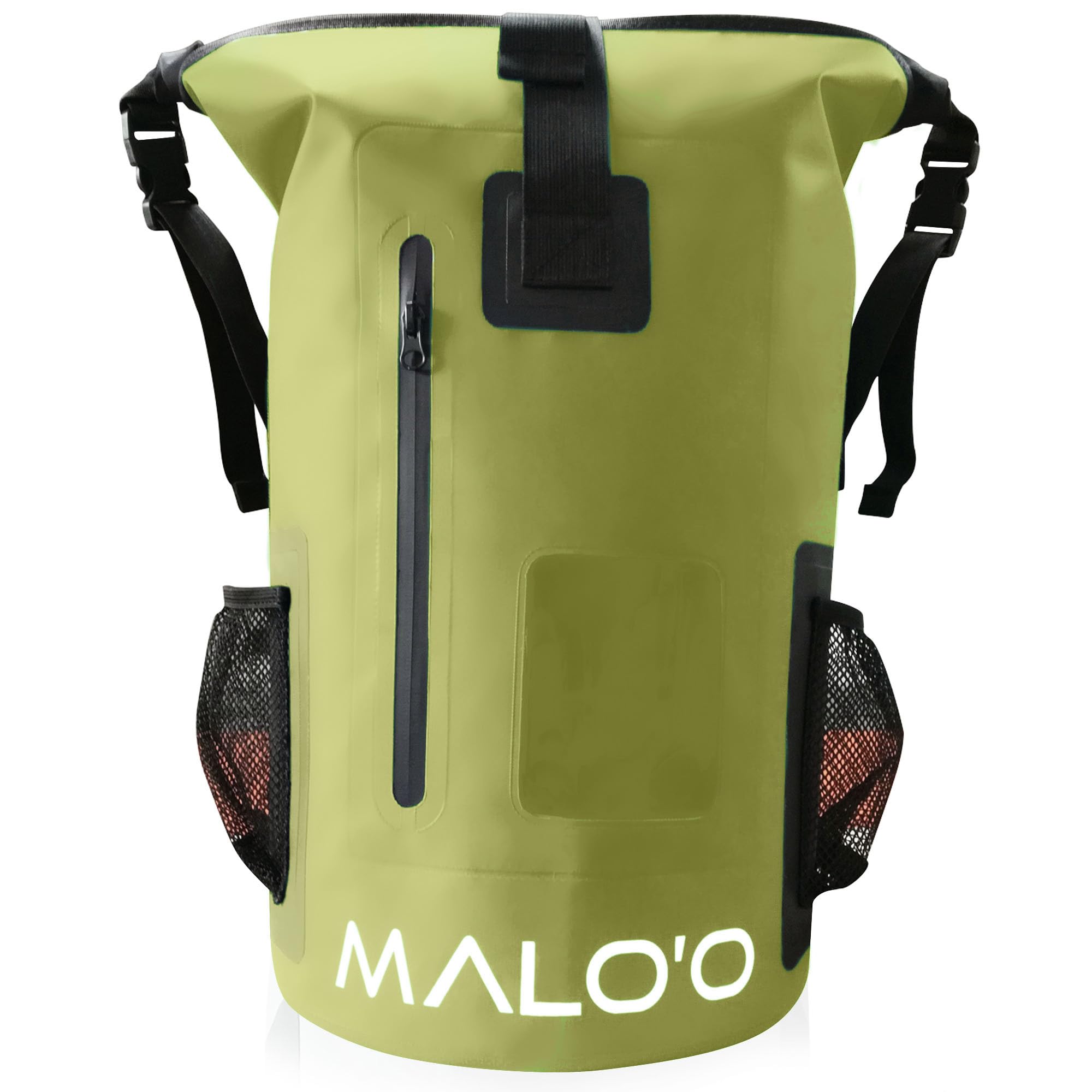 Malo’o DryPack 30L Waterproof Backpack, Roll-Top Dry Bag Backpack with Padded Straps, Floating Design for Beach, Kayaking, Fishing, Boating, Travel,