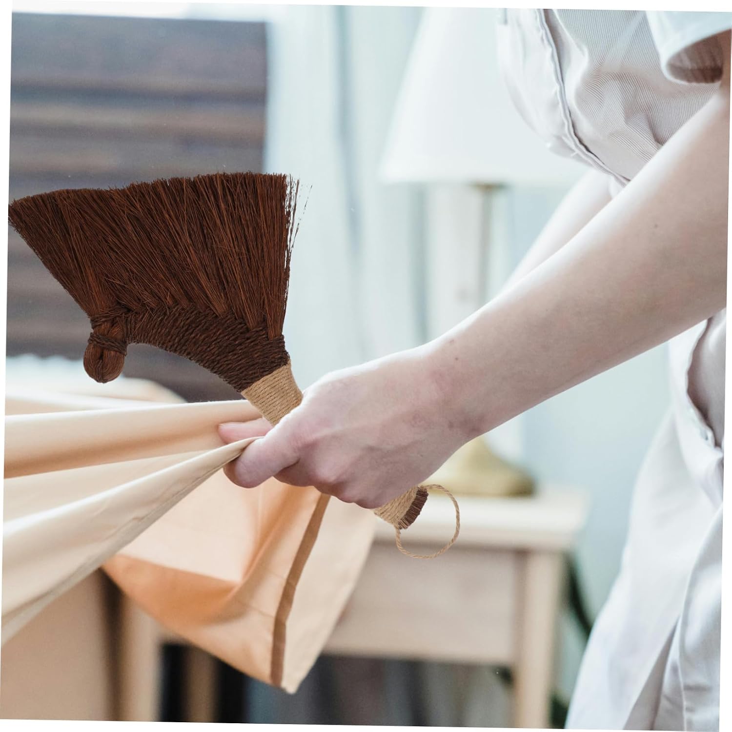Cabilock Vietnamese Natural Whisk Broom Hand Broom for Dust Sweeping Compact Brush for Household Kitchen and Garage Cleaning Gentle Portable for Quick Desk Cleaning