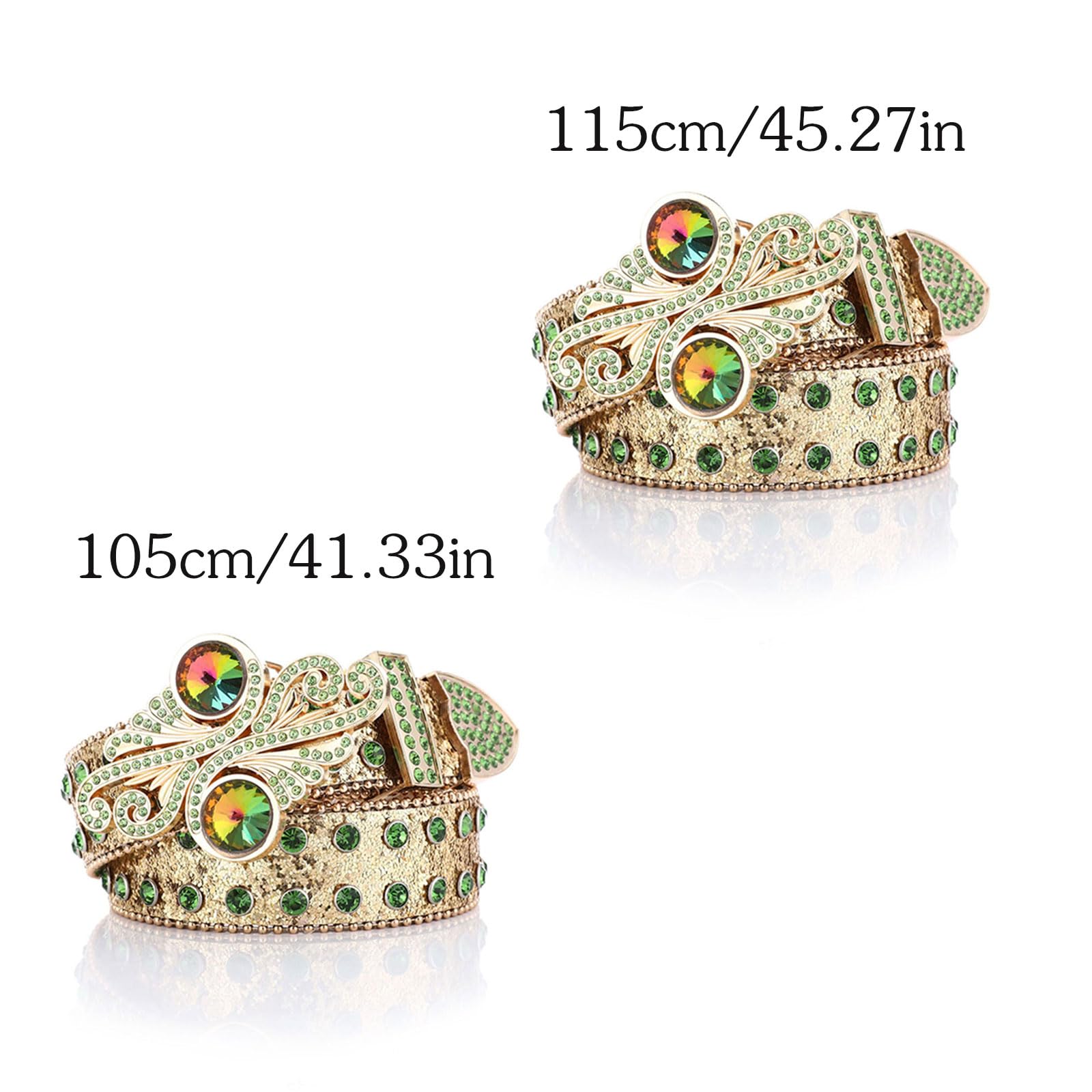 Cinturón ancho de PU con adornos de diamantes de imitación