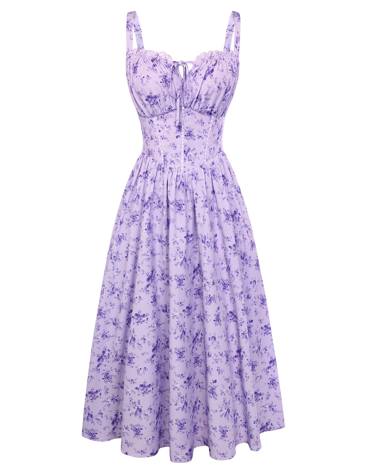 Scarlet Darkness Women 2026 Floral Corset Dress Summer Milkmaid Sundress