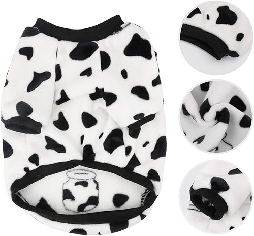 Miniatura 4 de Idepet Ropa para perro y gato, abrigo, suéter, aguacate, pato, vaca, disfraz de dibujos animados, suave y cálido, forro polar coral, sudadera con