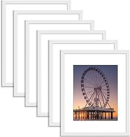 Vista 11 de BESCRCL - Set de 6 marcos de fotos de 11 x 14, color negro. Marcos para mostrar fotos de 8 x 10 con paspartú o de 11 x 14 sin paspartú, marcos