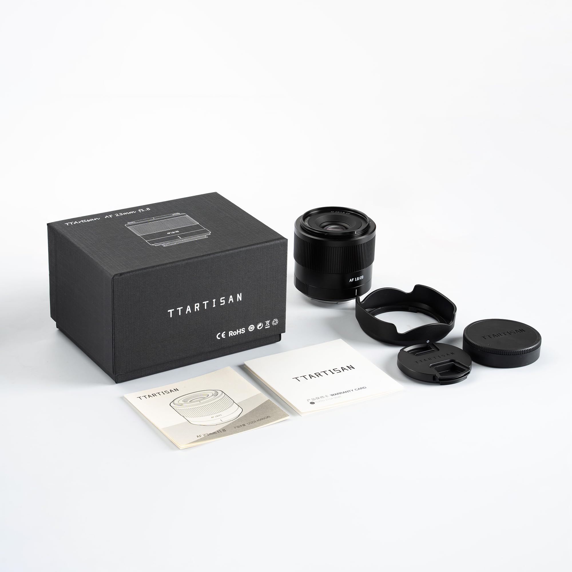 TTARTISAN Objectif d'appareil photo 23 mm F1.8 pour Sony E Mount Auto Focus APS-C Portable tout en métal