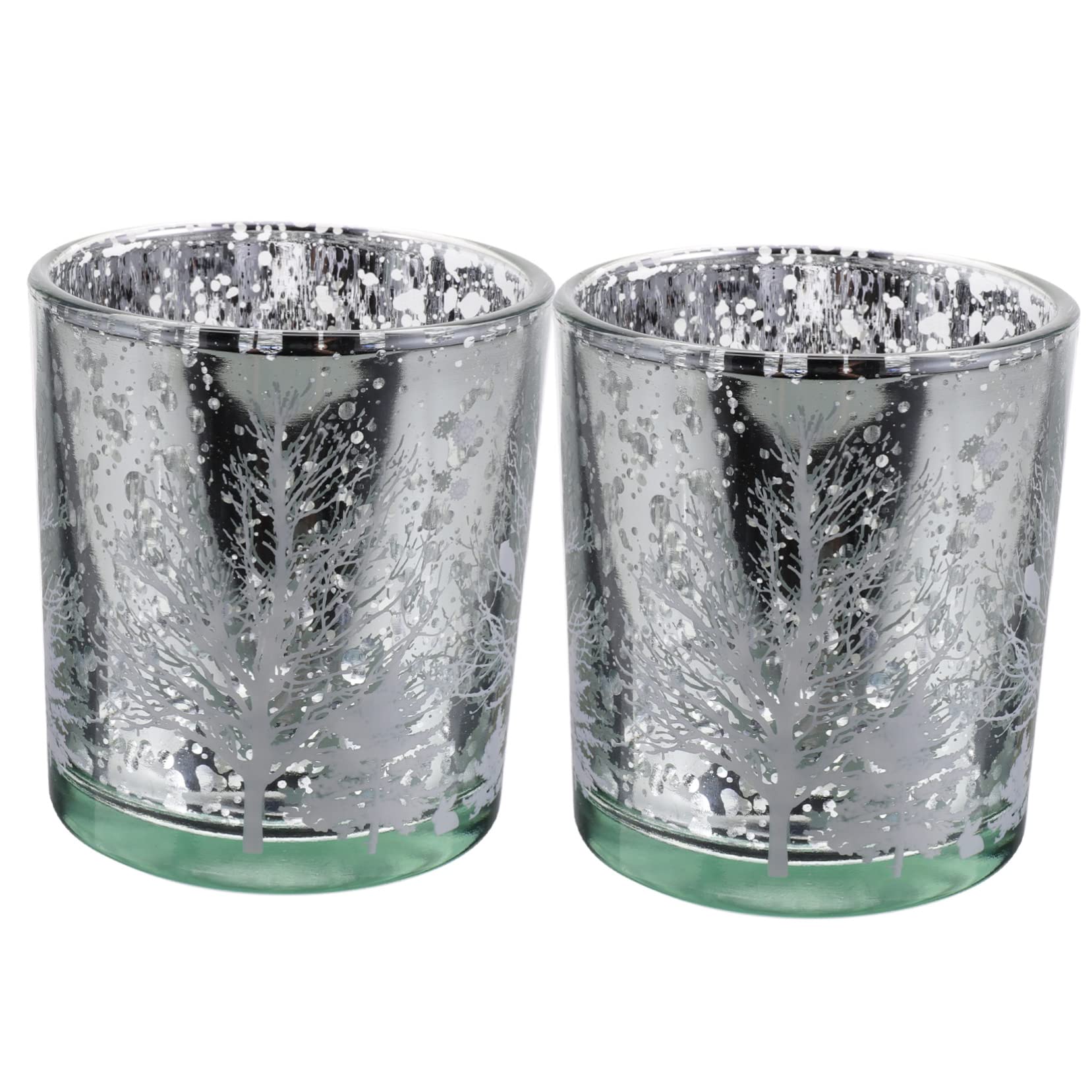 Cabilock 4 Piezas portavelas de Cristal Decoración navideña Decoraciones de Casas Ligeras para el hogar navideños Christmas Xmas Velas cónicas Quieres portavelas de Escritorio