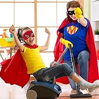 Vista 4 de Capas y máscara de superhéroe para niños, capas de doble filo, disfraces para niños, capa de superhéroe, regalos de Halloween