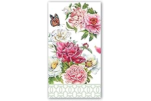 Blush Peony Hostess Napkins: Luxurious Triple-Ply Paper for Everyday Use and Display