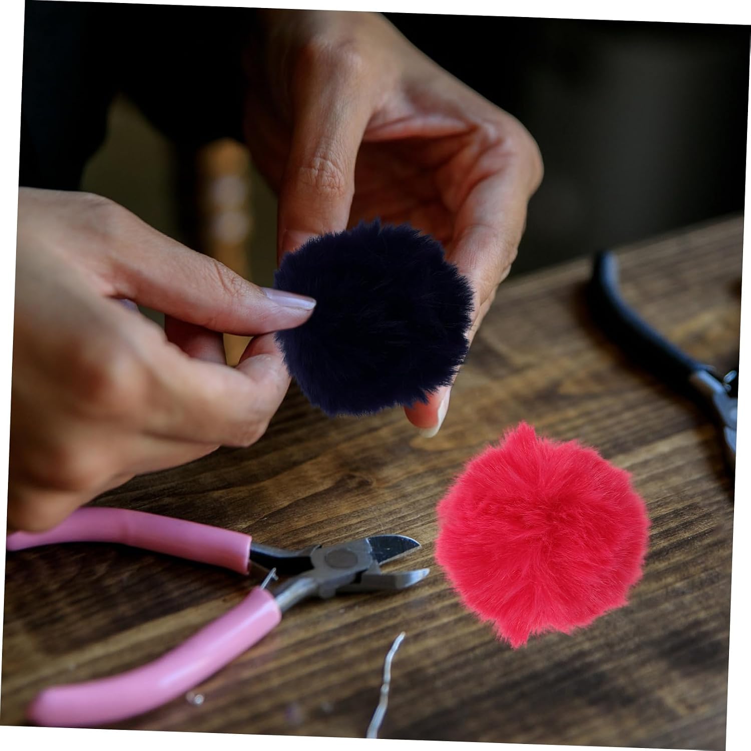 Gadpiparty 37Pcs Decorative Faux Fur Pom Poms Fluffy Ball Adornments for DIY Crafts Clothing Accessories Hats Bags Versatile Crafting Balls for Creative Projects