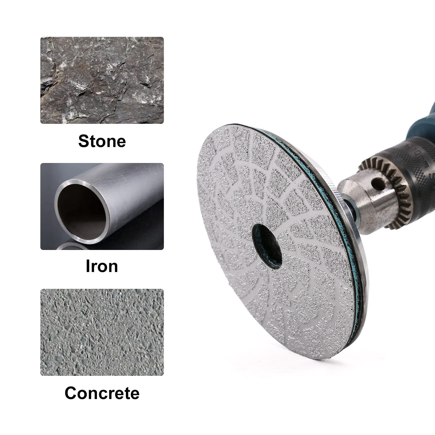 3 sztuki lutowane próżniowo diamentowe podkładki polerskie tarcza szlifierska do betonu (10 cm)