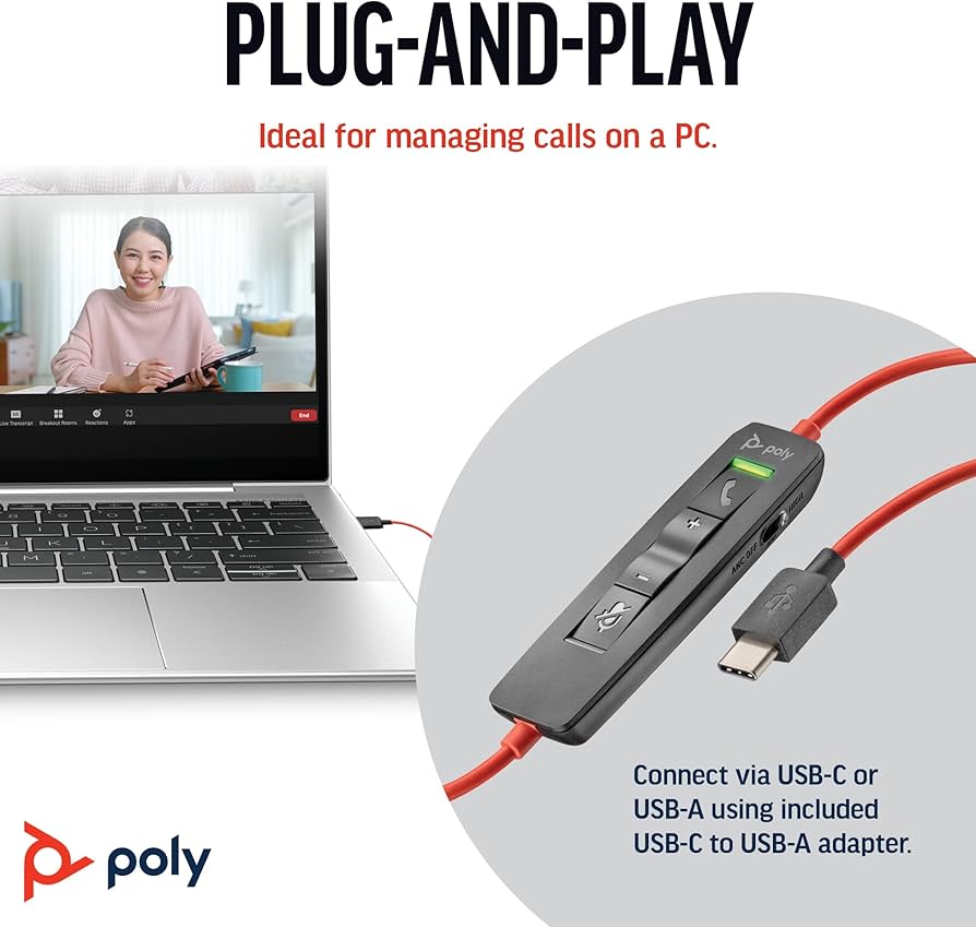 Poly 有線ヘッドセット Blackwire 8225 USB-A 接続両耳用 Poly Blackwire 8225 製品詳細・スペック - Poly製品 | 日本HP