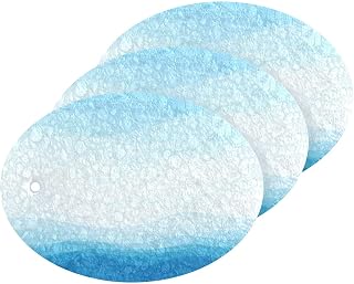 Coikll Water Blue Background Kitchen Sponges Cleaning Odor Free Non Scratch Dish Sponge for Cleaning Dishes Bathroom - 3 PCS