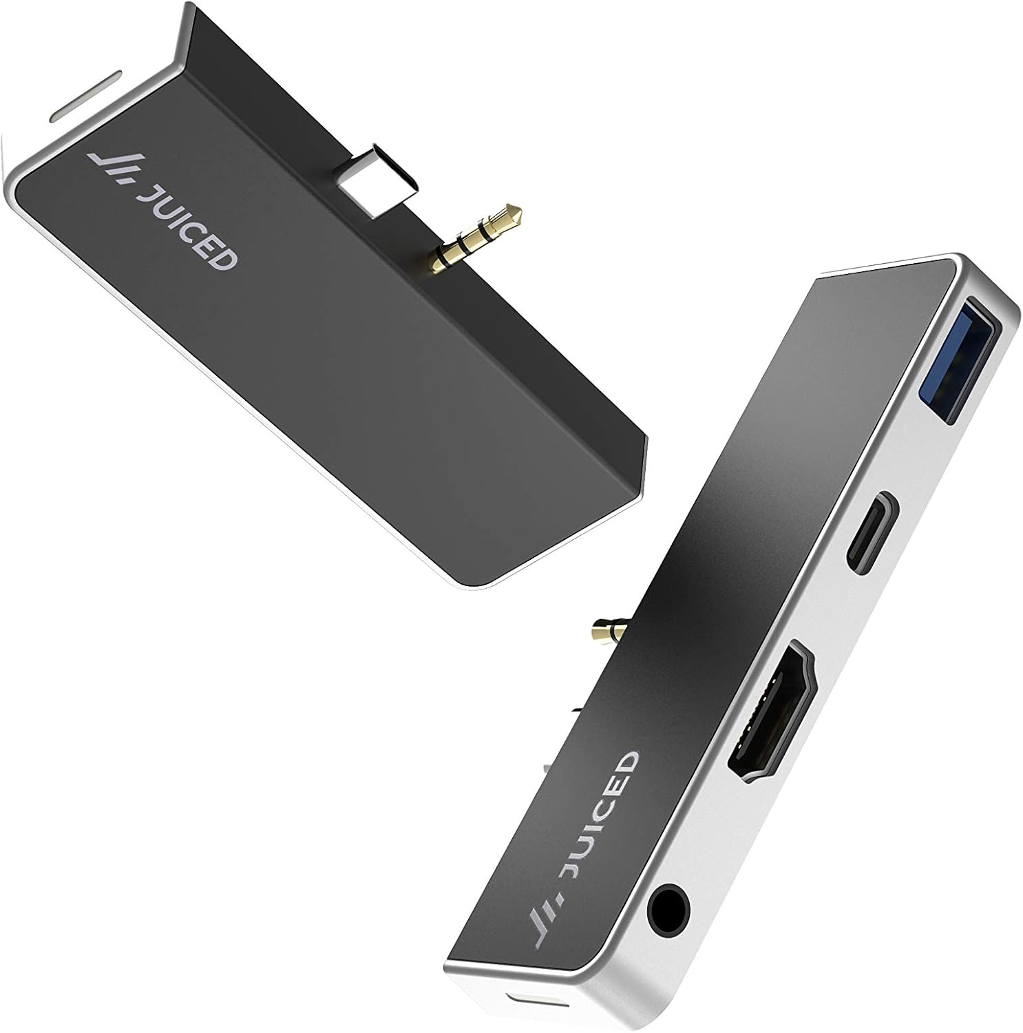 Juiced Systems QuickHUB - Surface Go Adapter - 2X USB 3.0 | 4K HDMI | USB-C | AUX - Designed for Surface GO | Surface GO 2