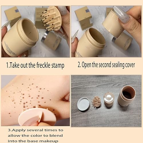 Miniatura 5 de AKARY Cojín de aire para pecas, pecas líquidas, pecas para tatuajes, pecas líquidas, pecas realistas, impermeable, de larga duración, secado rápido,