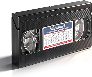 VHSビデオデッキ用ドライクリーニングテープ 1本入り | 50回繰り返し使用可 | VHSプレーヤー対応 | ヘッドクリーニング・記録タグ付き 再生維持