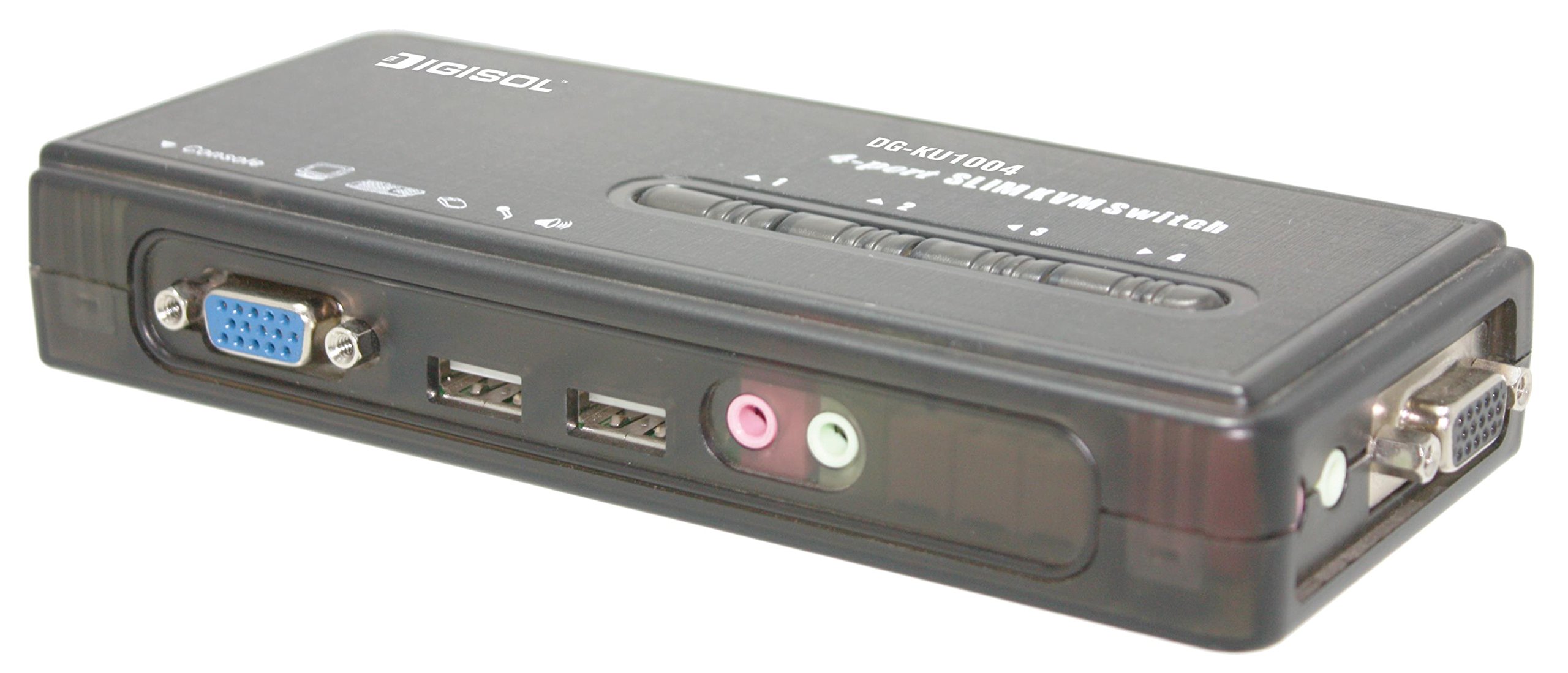 DigisolDG-KU1004 Mini USB KVM Switch with Audio Support, 4 Port