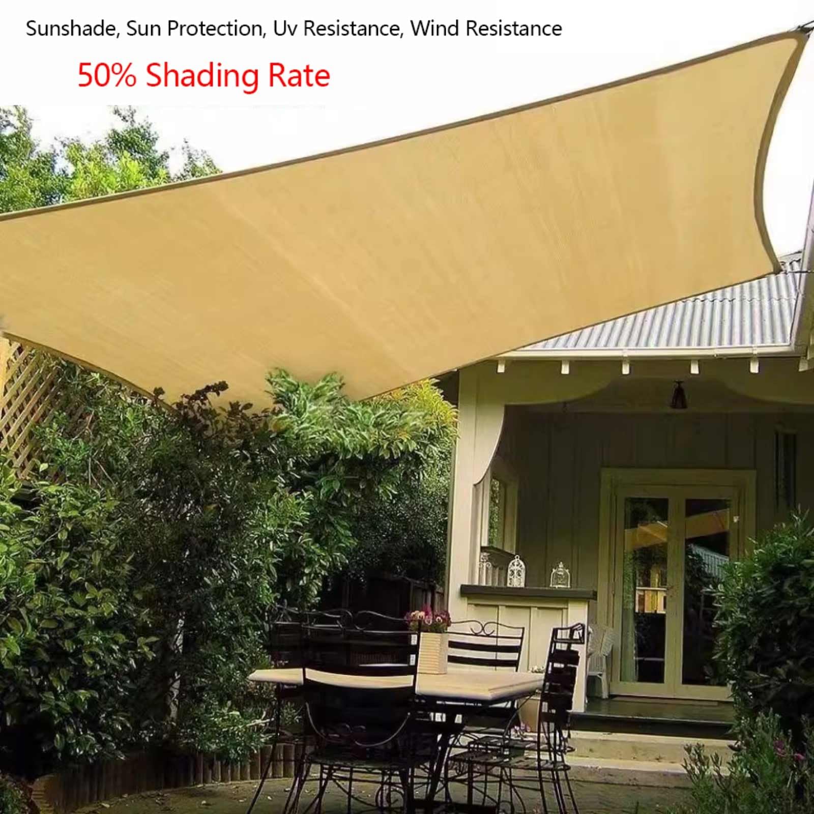 Wytrzymały pokrowiec z filtrem przeciwsłonecznym, na patio i baldachim, 50% zacienienia, tkanina zapobiegająca zamarzaniu, trwała ochrona roślin, 2 x 7 m, niezbędny do ogrodu na zewnątrz
