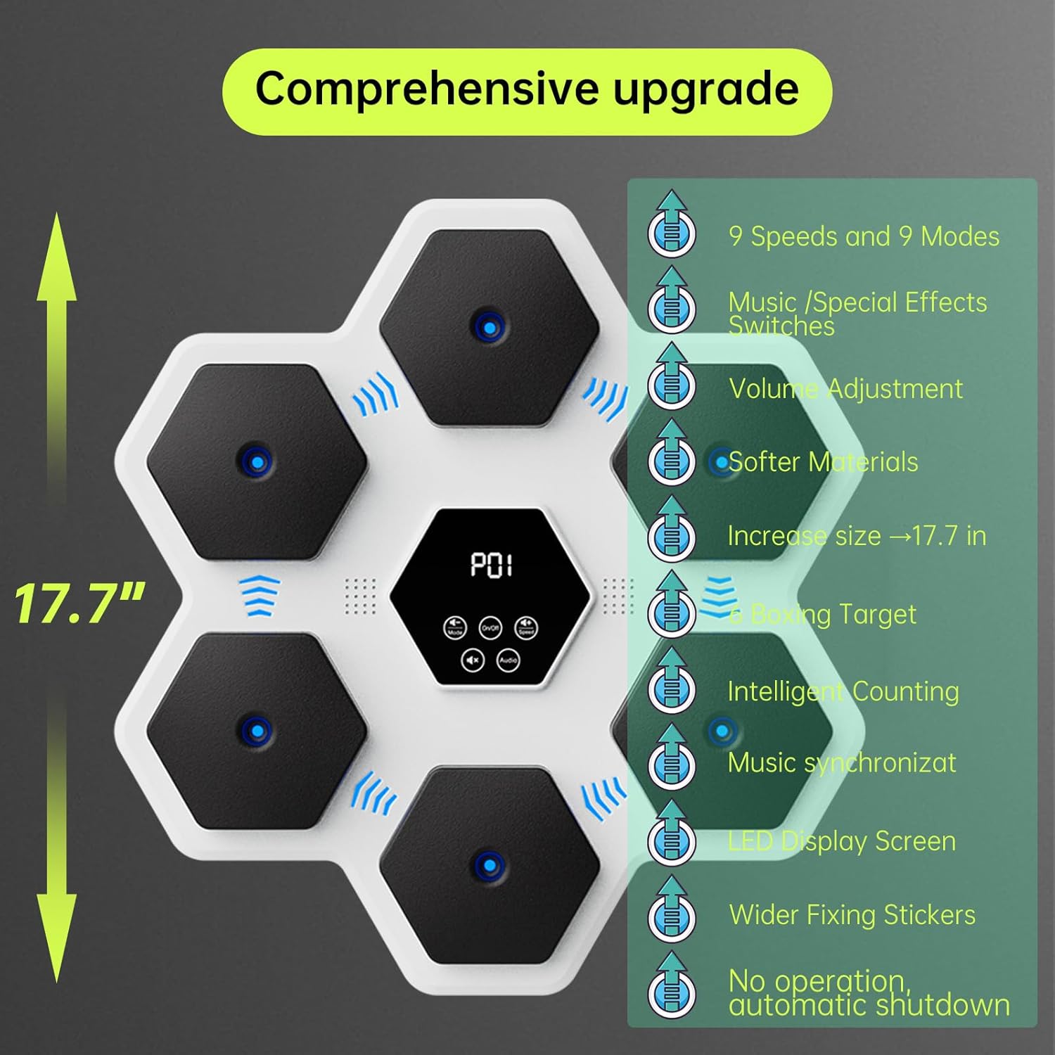 Music Boxing Machine Wall Mounted Smart Bluetooth Boxing Equipment for Kids Adult