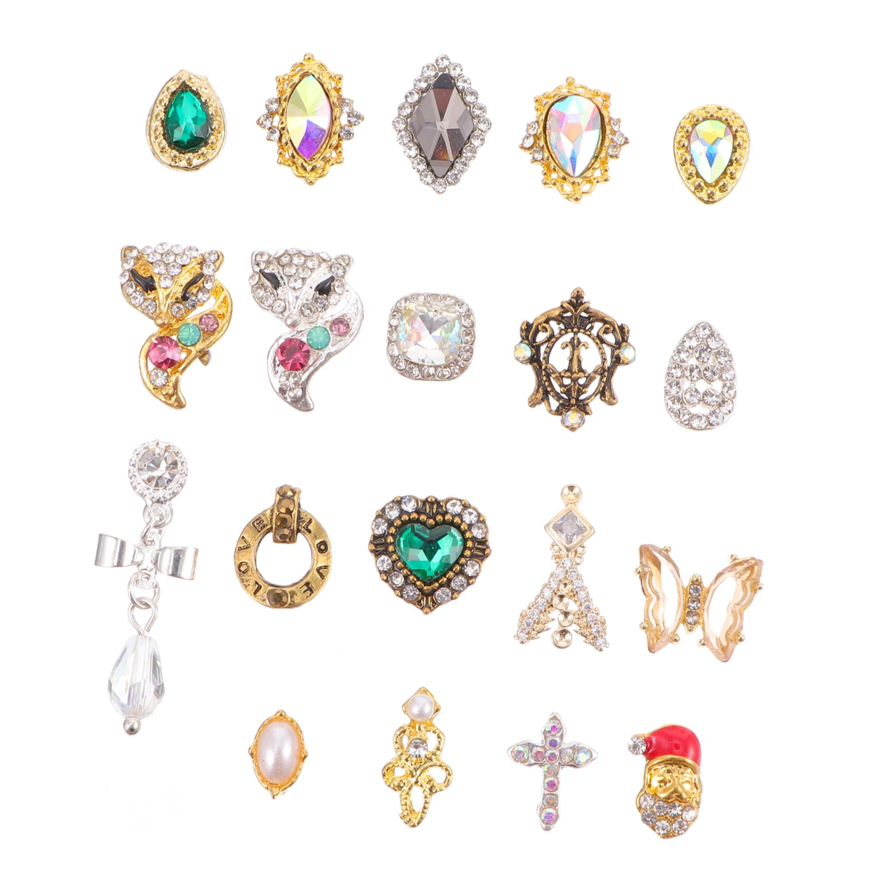 Healeved 100 Piezas taladro de uñas joyas para uñas de bricolaje gemas para uñas home decor accesorios para uñas ornamento decoración decoraciones de uñas pedrería de uñas cristal Decorar