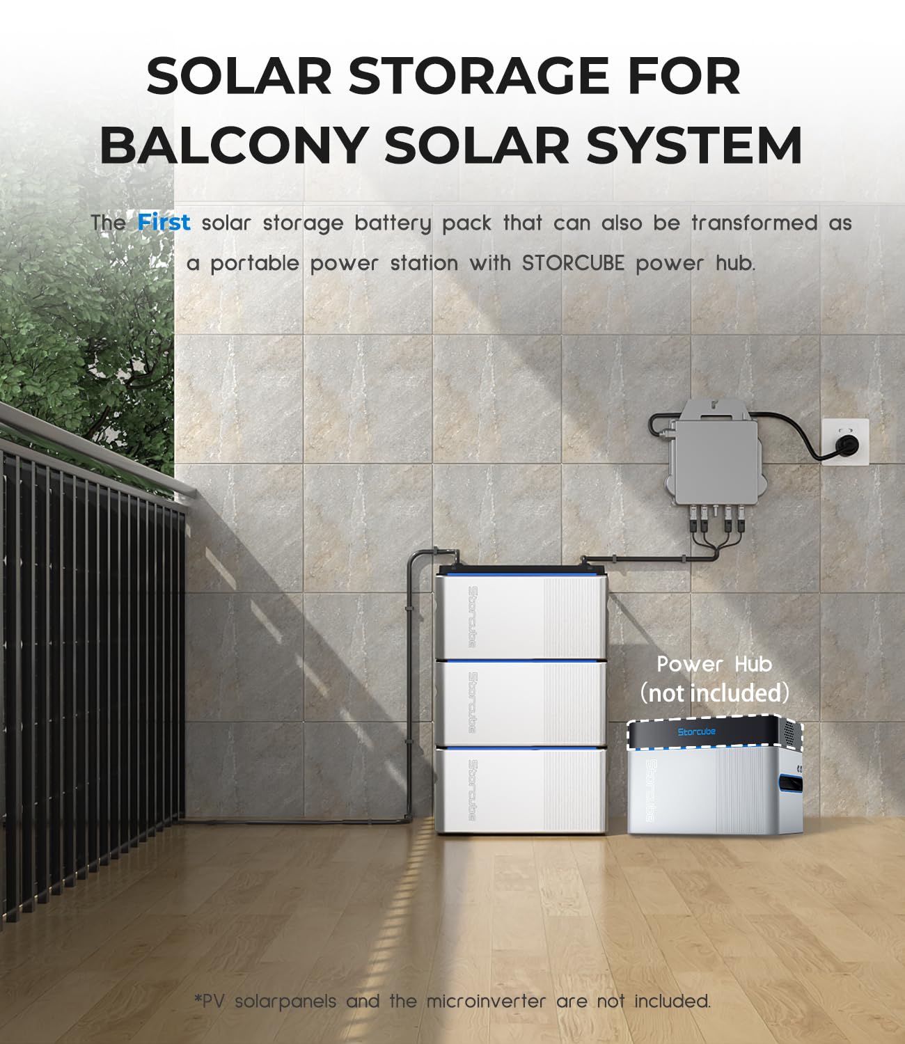 Balkonkraftwerk Speicher S1000 1024Wh con ingresso solare da 1200W, 6000 cicli di carica, Plug&Play, controllo tramite APP