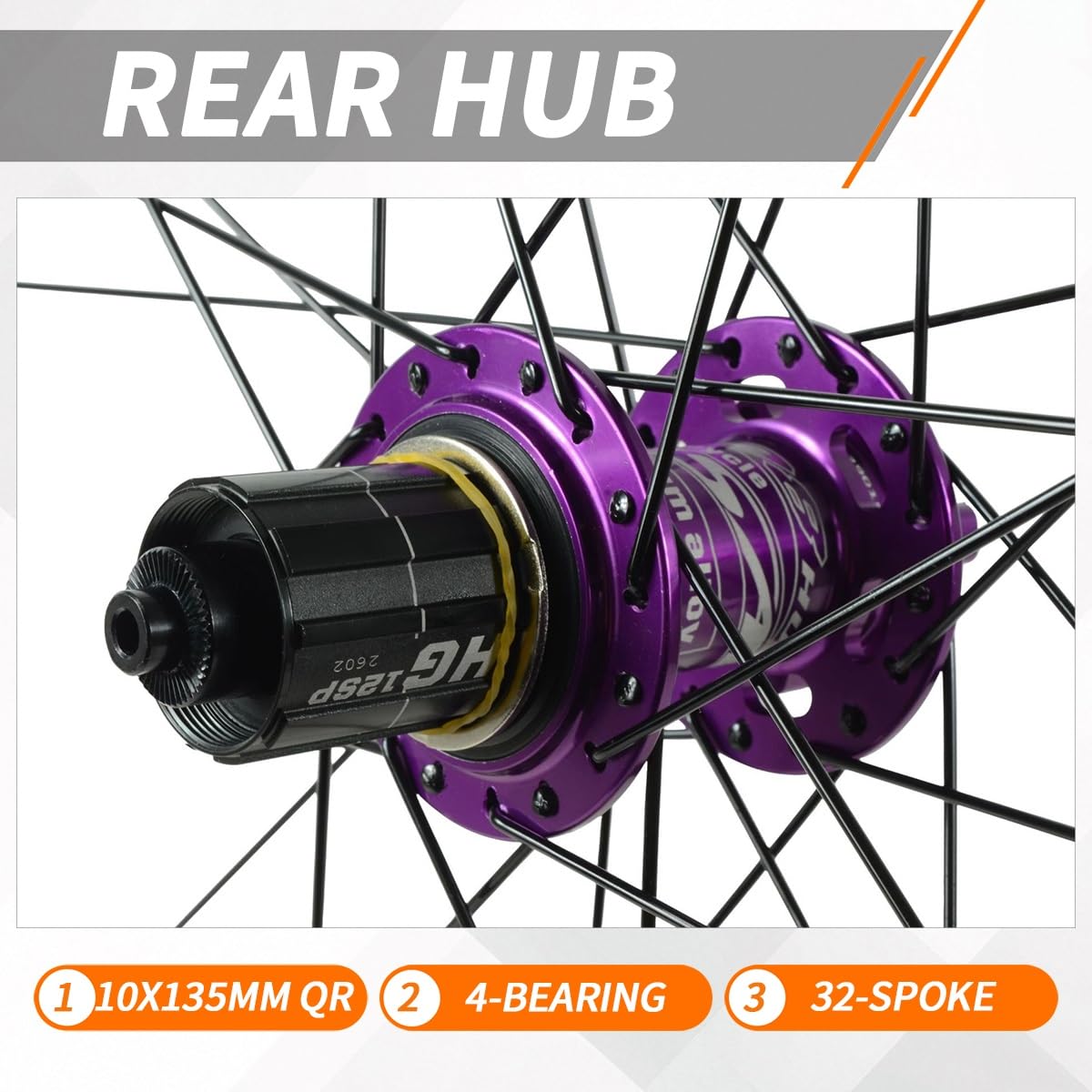 Set Di Ruote For Mountain Bike 26" 27.5" 29" Sgancio Rapido 9*100/10*135mm | Adatto A Pneumatici 1,25"-2,25", 120 Scatti, Freno A Disco, HG Mozzo, Cerchio 32H, For Cassette A 7-12 Velocit