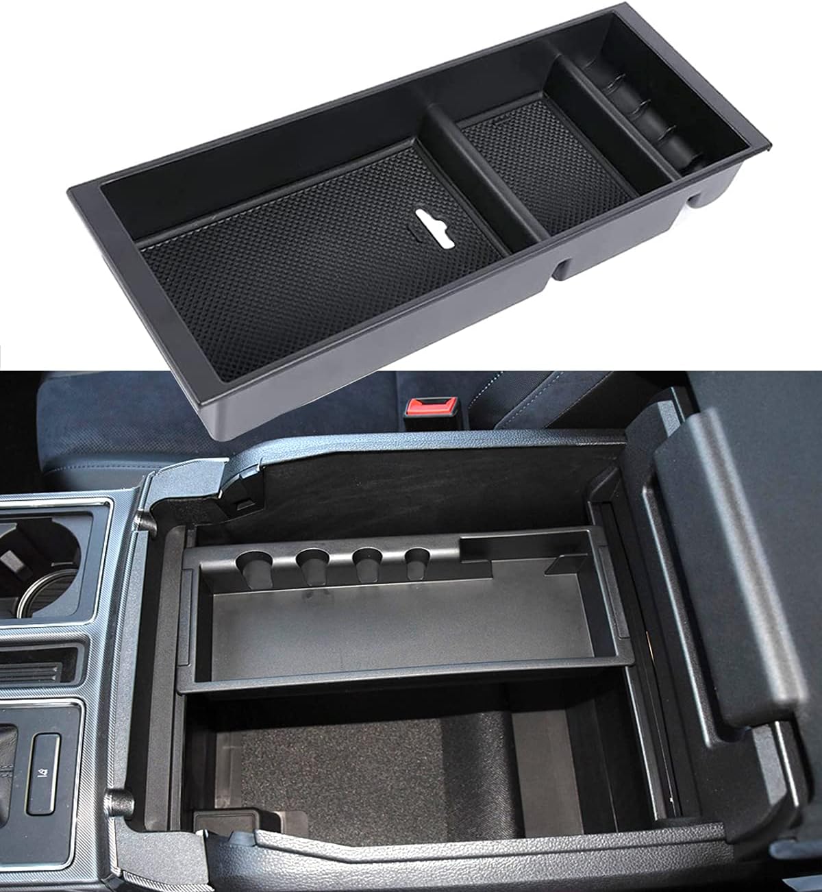BASIKER for Ford F150 Center Console Organizer Tray Storage Box