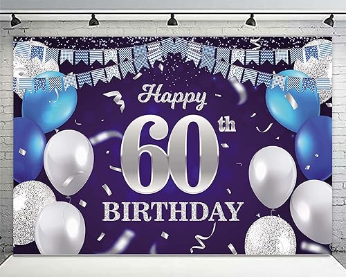 Vista 170 de Cartel de feliz cumpleaños número 31, globos azul marino, bandera de confeti a rayas, puntos de luz, saludos a 31 años, decoración temática