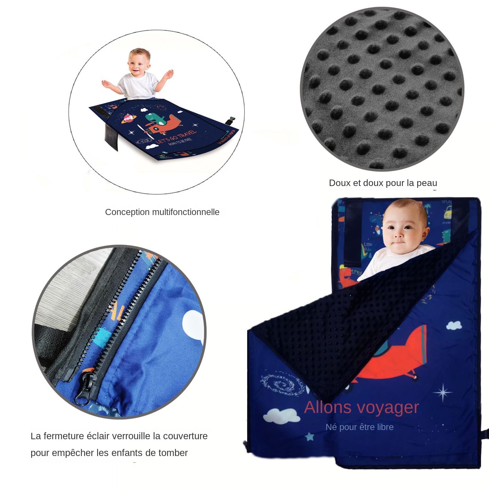Manolyee Lit Bébé Avion | Lit de Voyage Appui-Pieds pour Tout-Petits | Hamac Bébé Pliable Doux pour Avion Train Croisière Camping Vacances Voyage Extérieur