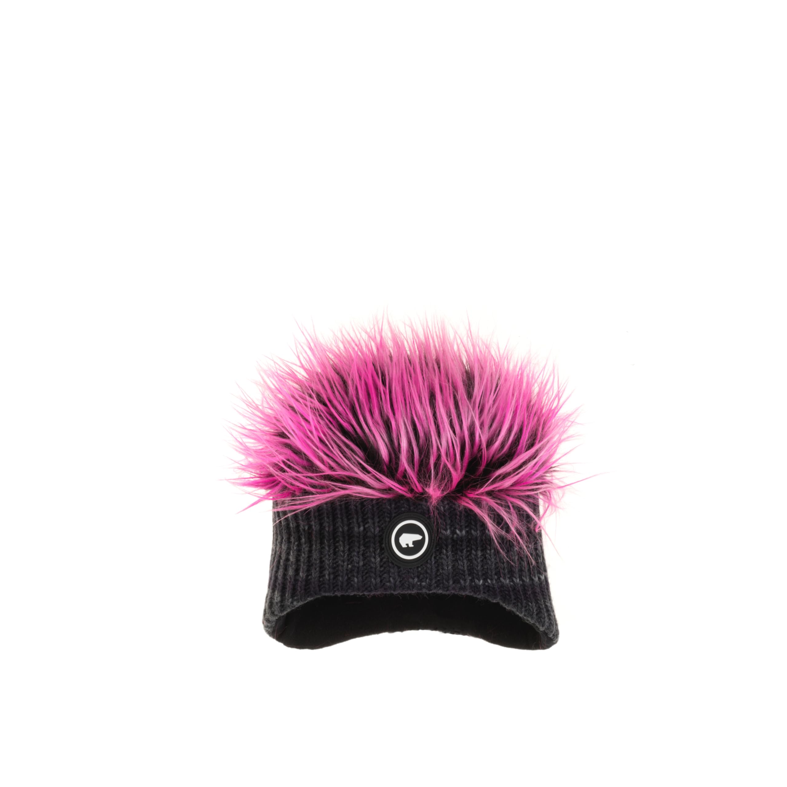 Eisbär Mütze Keke Cocker Kids Pink - Fleece Mütze Kinder mit Haaren