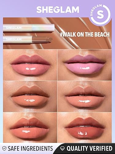 Miniatura 10 de SHEGLAM PoutPerfect - Lápiz labial sólido hidratante no pegajoso con aceite de coco, para caminar por la playa