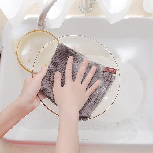 Miniatura 4 de Homaxy Trapo de cocina 100% algodón, tejido gofre, ultra suaves, absorbentes, de secado rápido