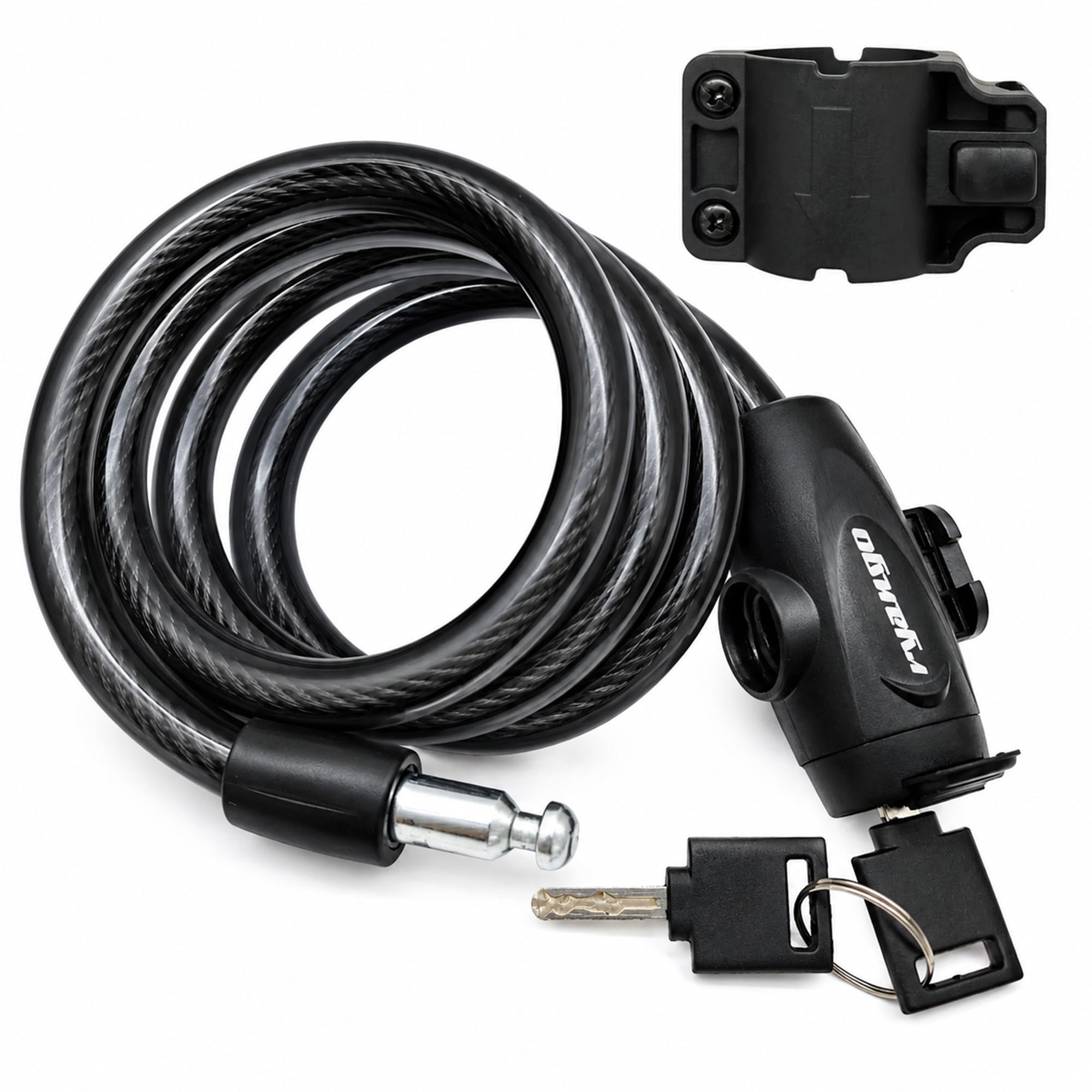 Bike Lock, Bike Locks Heavy Duty Anti Theft, Bicycle Lock Cable with Mounting Bracket and 2 Keys, Bicycle Locks for Road Bike Mountain Bike Scooters : Sports & Outdoors