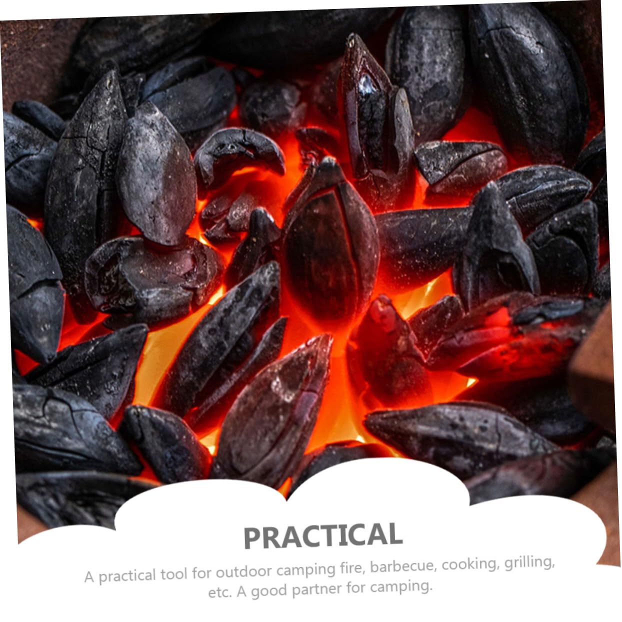 BESPORTBLE Carbone di Olivo Naturale per Barbecue e Stufa, 500g, 1 Sacchetto, per Grigliare All'aperto, Uso Efficiente e Versatile