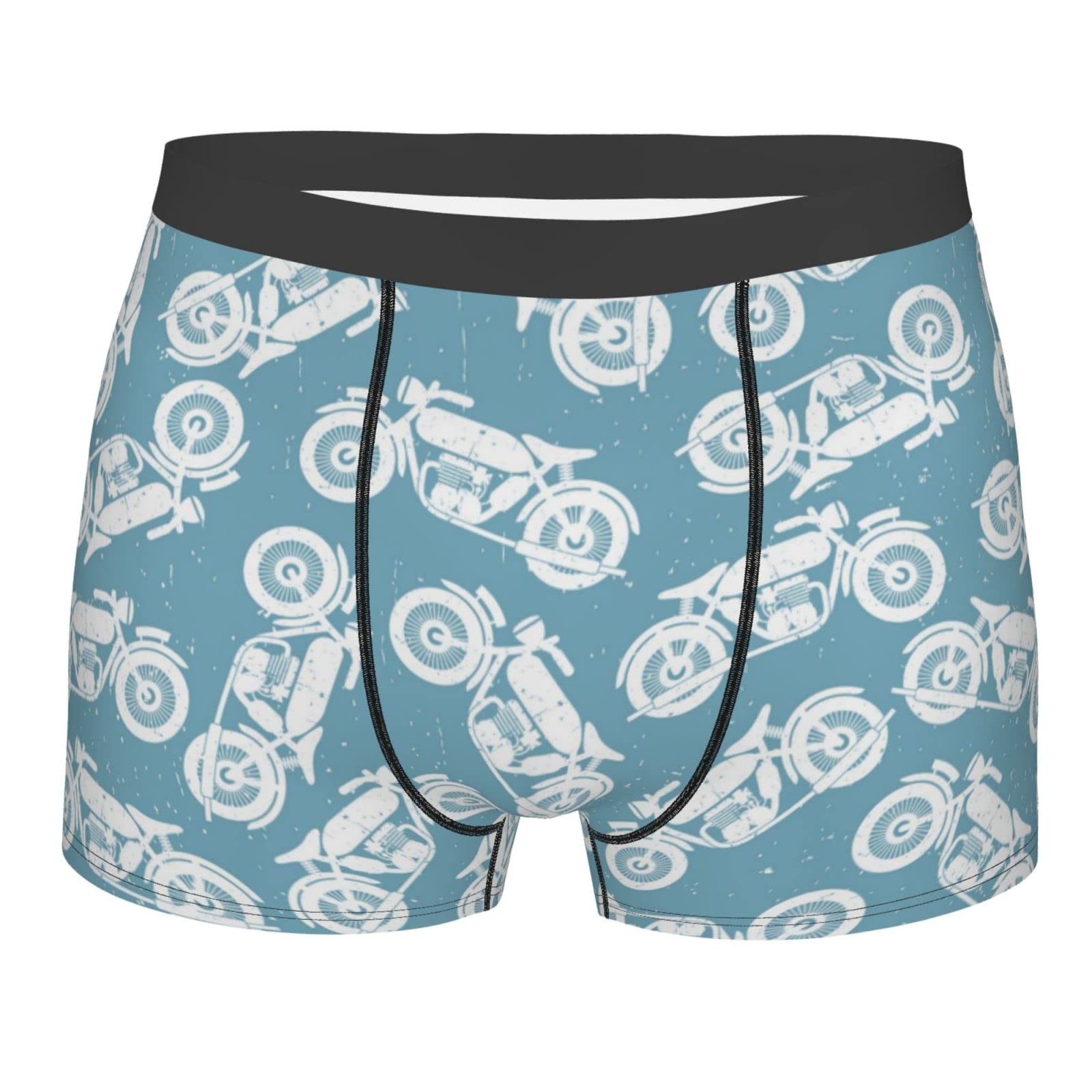 ODHHGDF Motorbike Men's Comfortable Boxer Briefs Underwear Comfort Moisture-wicking Trunk Boxer Briefs
