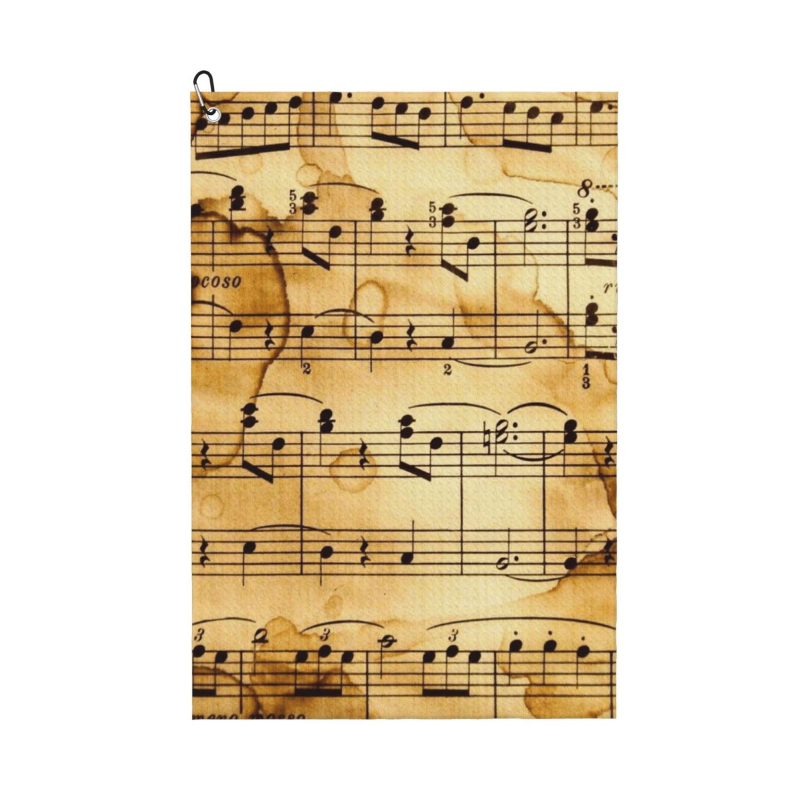 Hnnkloy Music Notes, 16x24 in Portable Waffle Golf Towels with Carabiner Clip for Golf Bag