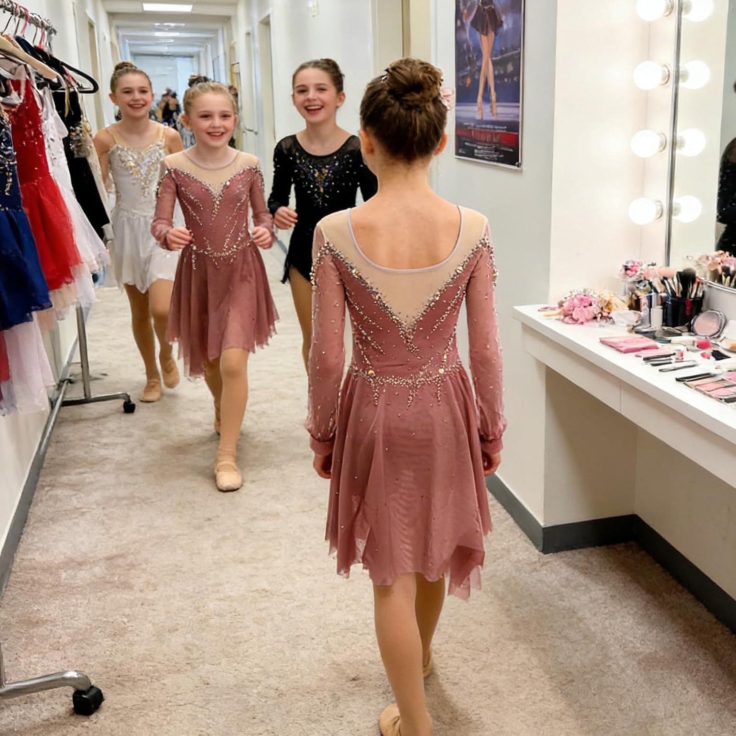 Ice Figure Skating Dress Plus Size Customisable