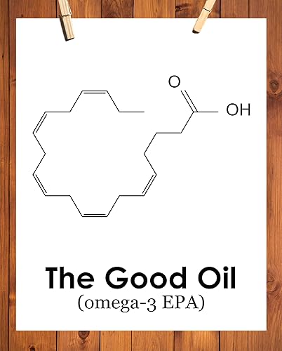 Miniatura 5 de The Good Oil Omega-3 EPA Molecule Wall Art 11"x14" Unframed Art Print Black on White for Office, Reception, Waiting Room or Kitchen Décor. Ideal For