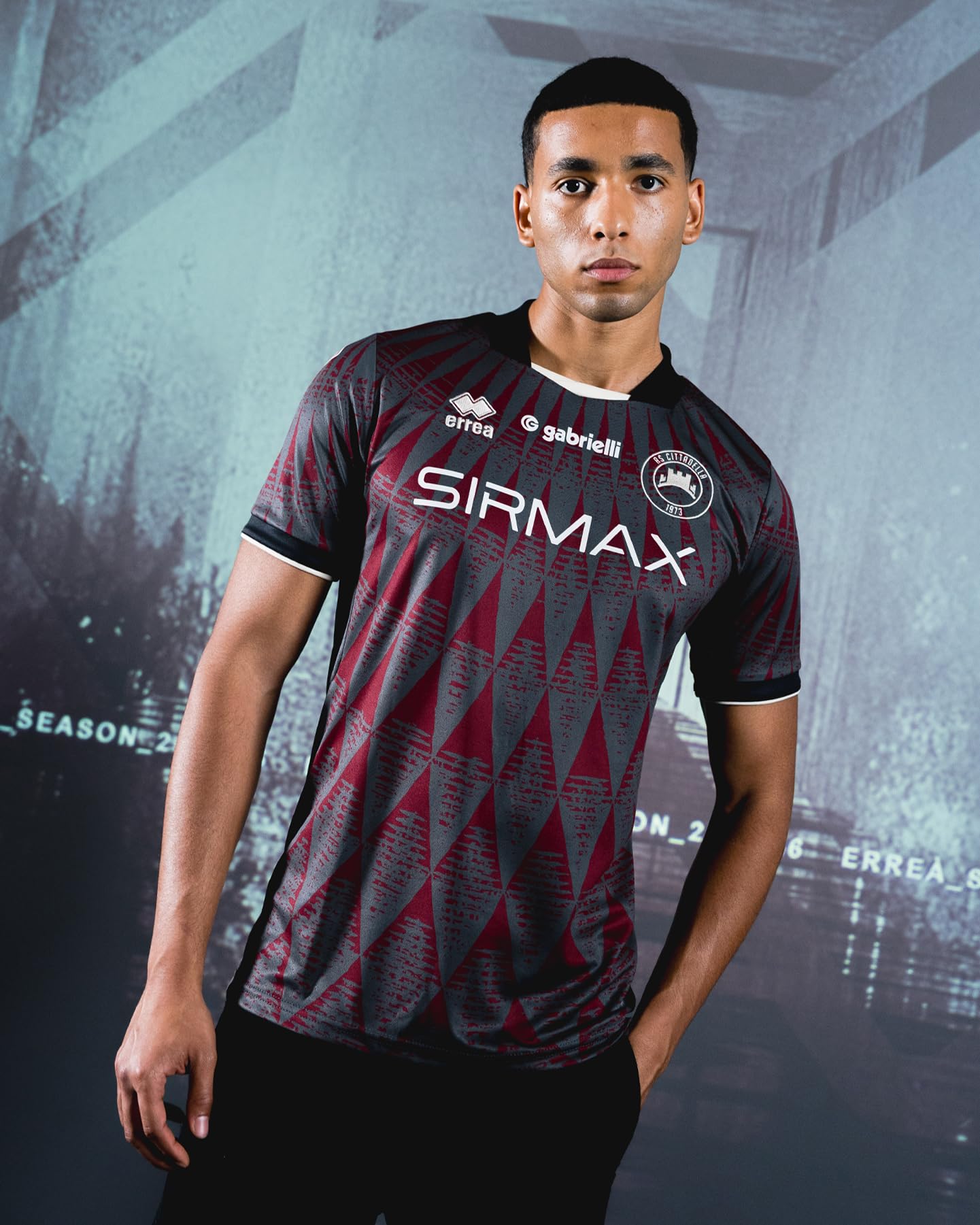 Maglia Calcio Uomo Special Edition 2025/26, Quarta Maglia Calcio Personalizzabile, Ufficiale Errea Uomo x Cittadella Calcio, Color Grigio, Edizione Speciale da Collezione