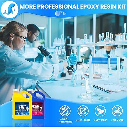Miniatura 2 de Resina epoxi, kit de resina epoxi de 32OZ para moldeo y revestimiento, cristal transparente y SIN amarillamiento, SIN burbujas y autonivelante,