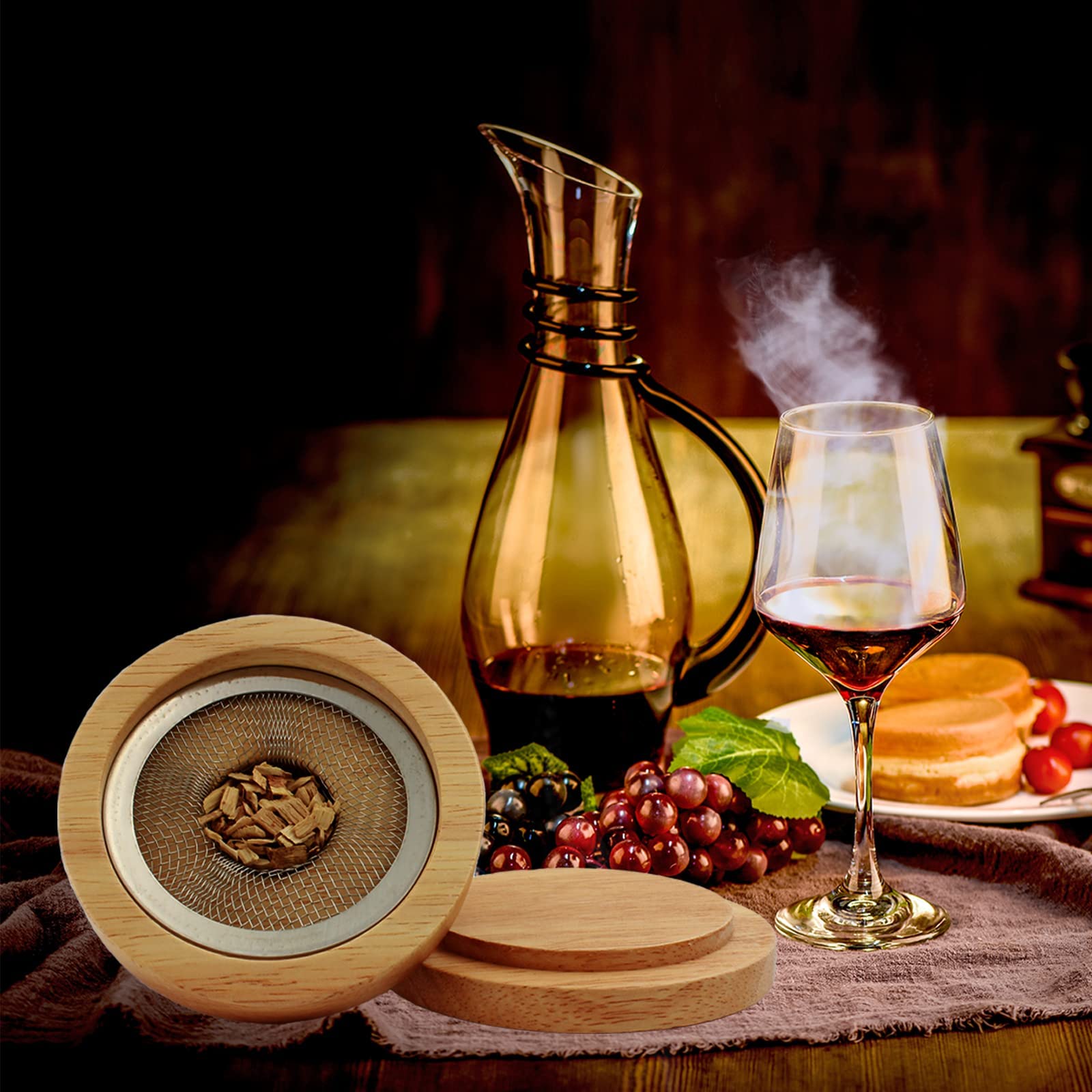 Kit De Ahumador Para Cócteles - 8 Sabores De Virutas De Madera (roble, Cereza, Manzano...)
