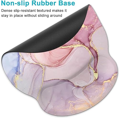 Miniatura 5 de Reposamuñecas para teclado y alfombrilla para mouse con soporte de muñeca, alfombrilla de mouse ergonómica de espuma viscoelástica para juegos y