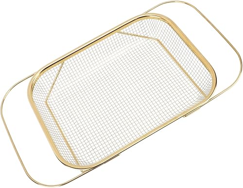 Miniatura 5 de Colador sobre el fregadero, cesta colador de acero inoxidable, cesta de malla fina para cocina casera (13 pulgadas de largo x 10 pulgadas de ancho x