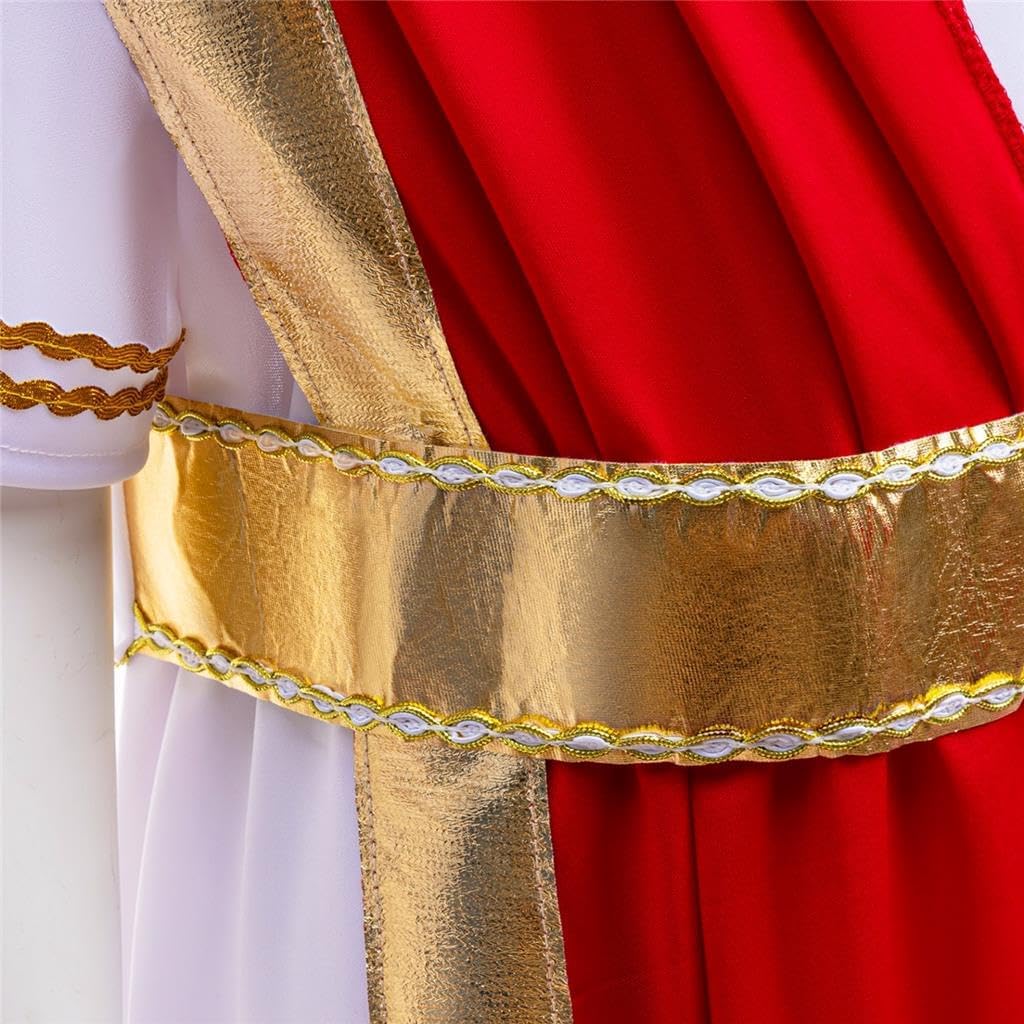 Dressy Daisy Roman Greek Costume with Laurel Headband for Toddler Kids Boys Halloween Dress Toga God Outfit Size 4-14